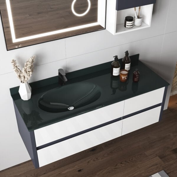 Fym Bianca Banyo Dolabı 122 Cm Antrasit-Beyaz