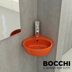 BOCCHİ Taormina Arch Köşe Lavabo 30 cm Parlak Turuncu