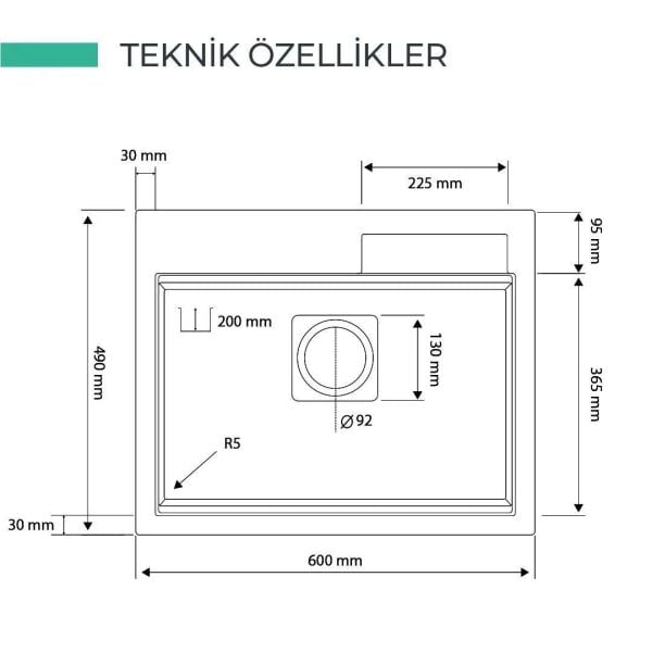 RealStone Angel Akıllı Eviye Siyah