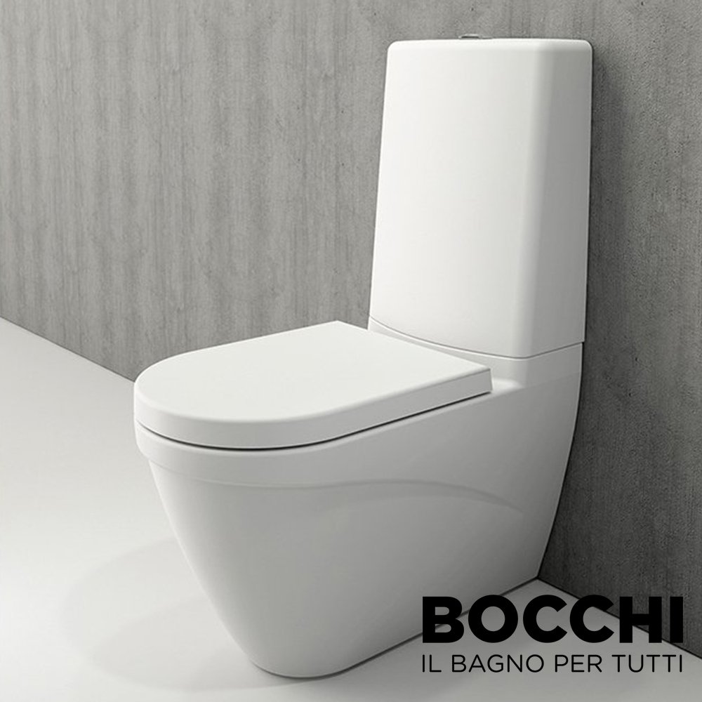 BOCCHI Taormina Arch Klozet Rezervuar Kombinasyon, Mat Beyaz Kapak Dahil