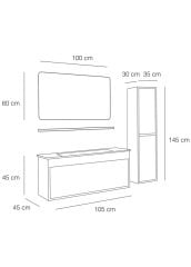 Fym Orjin Banyo Dolabı 105 Cm
