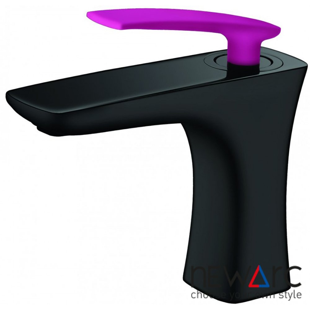 NEWARC - LİFE Lavabo Bataryası Siyah/Pembe Kol 981521B-01