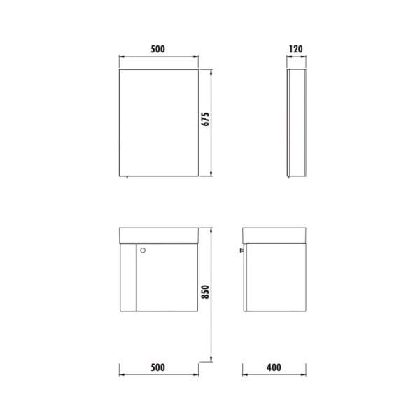 Creavit Font 50 cm Banyo Dolabı