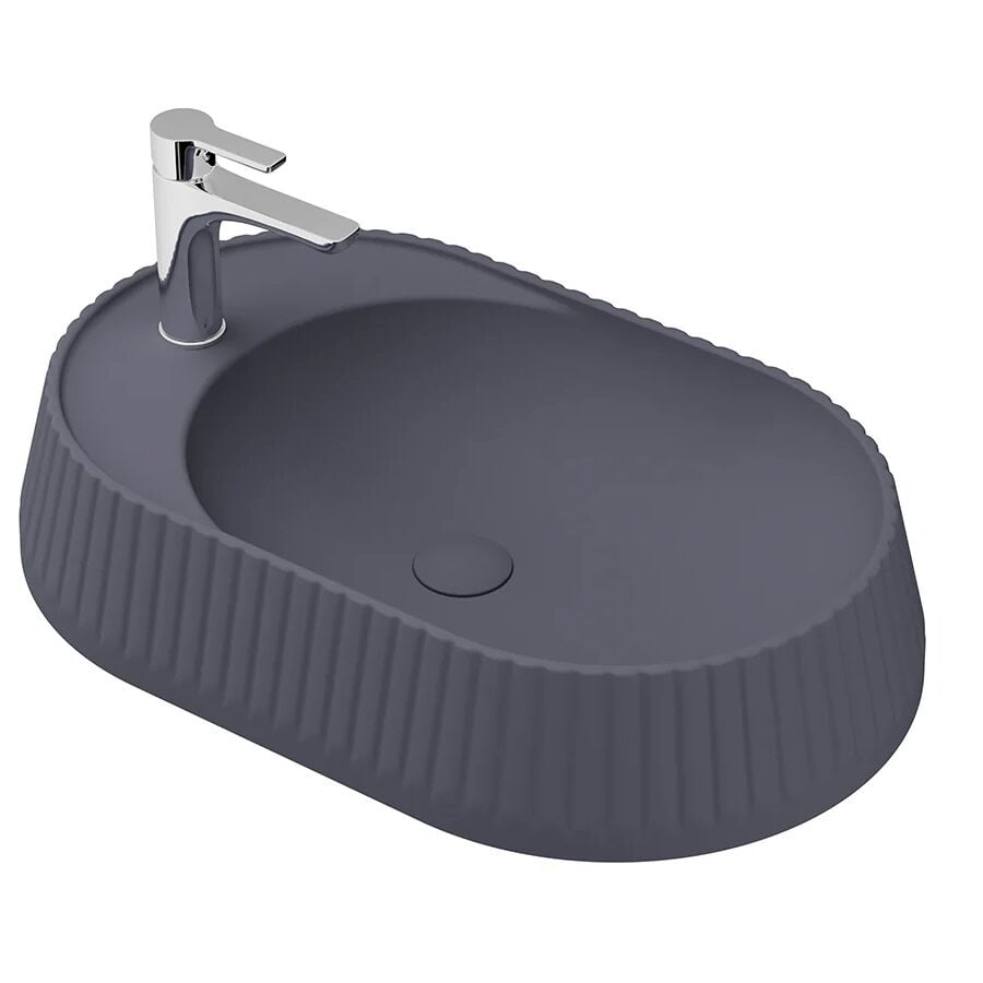 Lucco Pier 65 cm Tezgah Üstü Lavabo Mat Antrasit