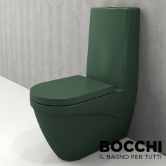 BOCCHI Taormina Arch Klozet Rezervuar Kombinasyon, Mat Yeşil Kapak Dahil