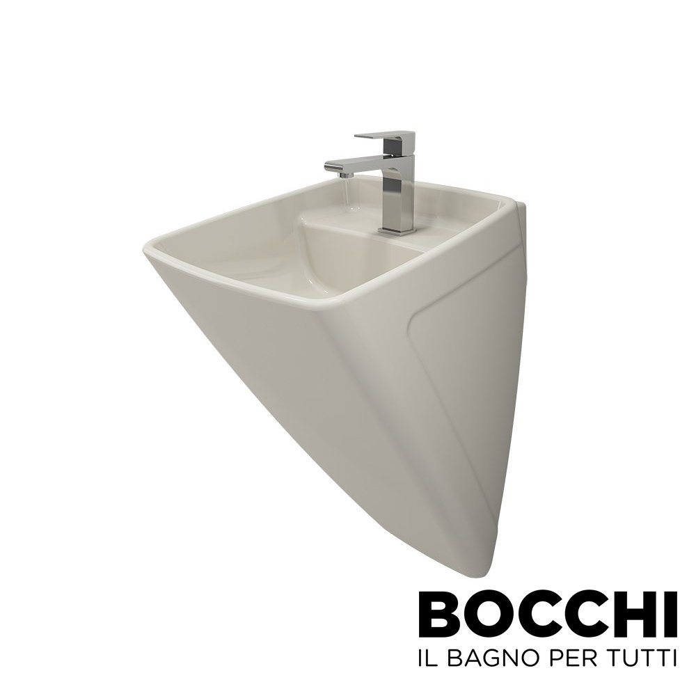 BOCCHI Firenze Asma Monoblok Lavabo Parlak Bisküvi