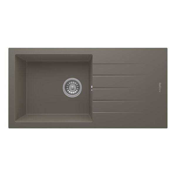RealStone Assos 86 XL Tek Gözlü Damlalıklı Granit Eviye Gri