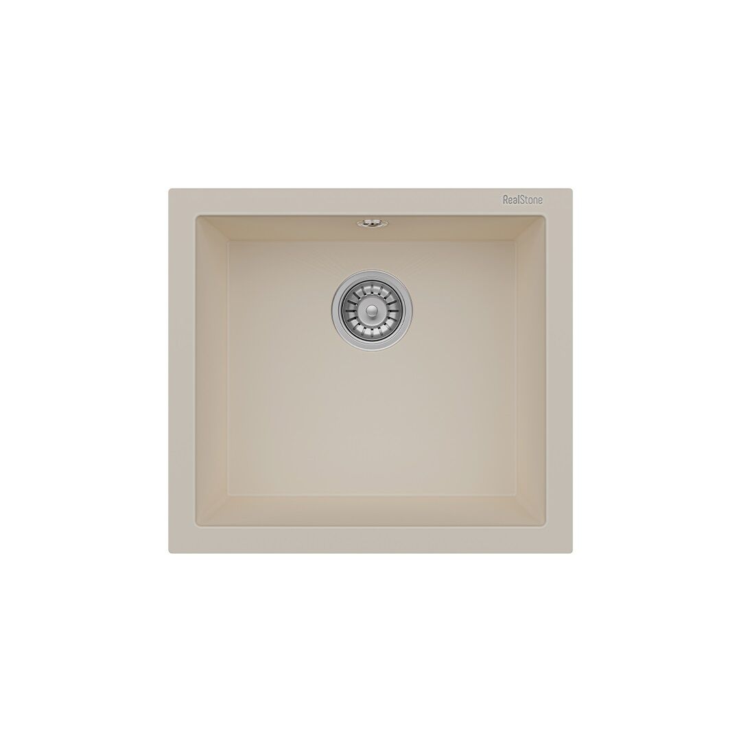 RealStone Gordion 52 Tezgah Altı Granit Eviye Krem