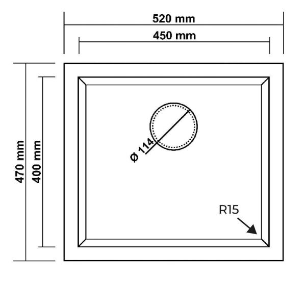 RealStone Gordion 52 Tezgah Altı Granit Eviye Gri