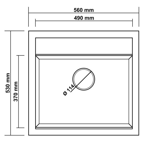 RealStone Olympos 56 Tezgah Üstü Granit Eviye Krem