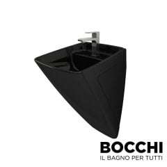 BOCCHI Firenze Asma Monoblok Lavabo Parlak Siyah