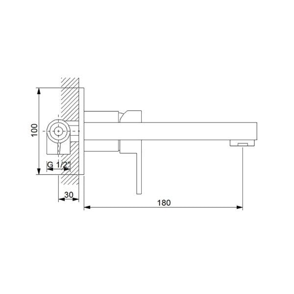 NEWARC - Aqua Ankastre Lavabo Bataryası Siyah 941571B