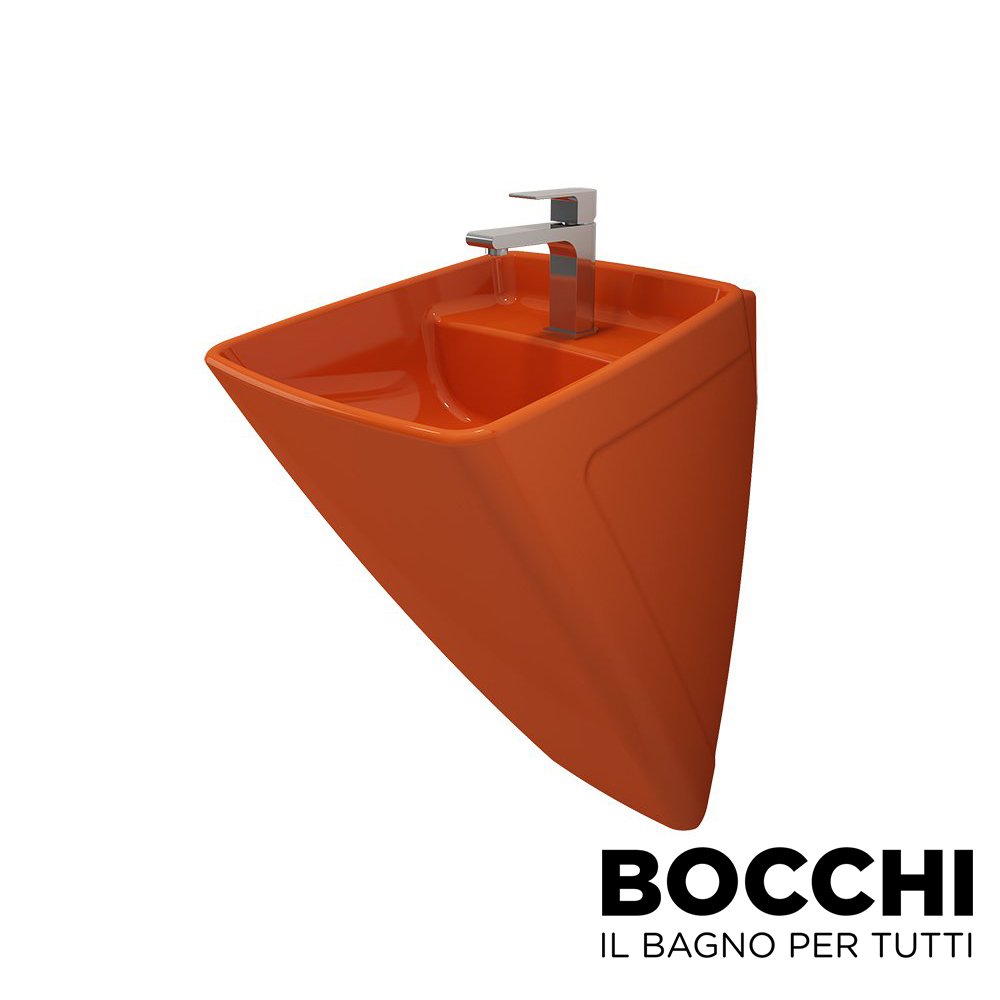 BOCCHI Firenze Asma Monoblok Lavabo Parlak Turuncu