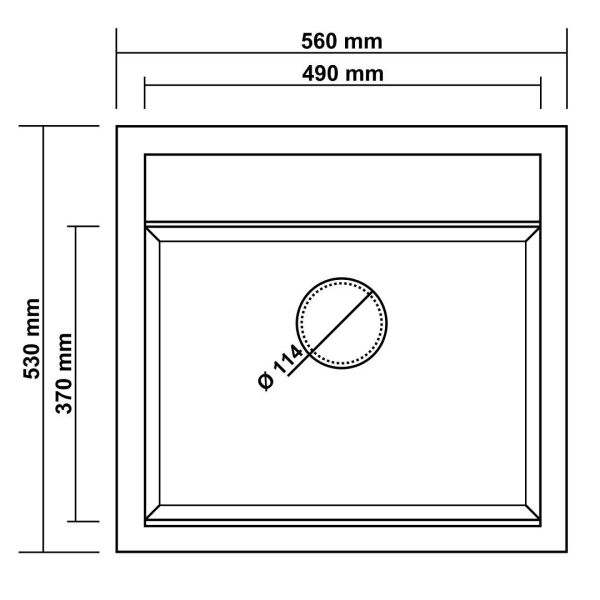 RealStone Olympos 56 Tezgah Üstü Granit Eviye Antrasit