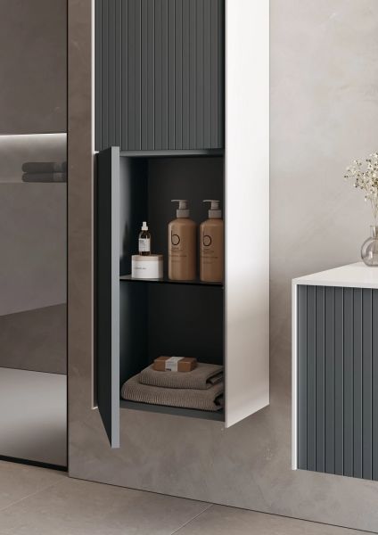 Orka Cube 80 cm Mat Antrasit Banyo Dolabı
