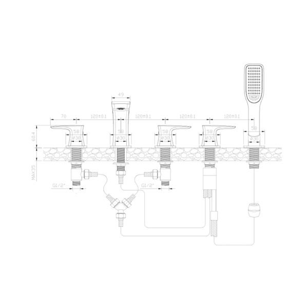 NEWARC - Life Küvet Bataryası Krom 981151