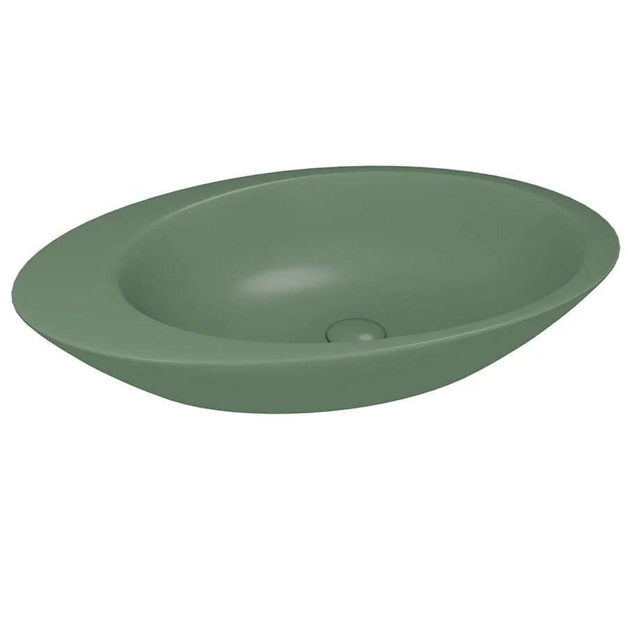 Lucco Gocce 74 cm Çanak Lavabo Mat Yeşil
