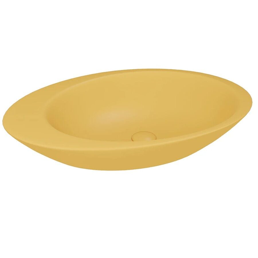 Lucco Gocce 74 cm Çanak Lavabo Mat Hardal Sarı