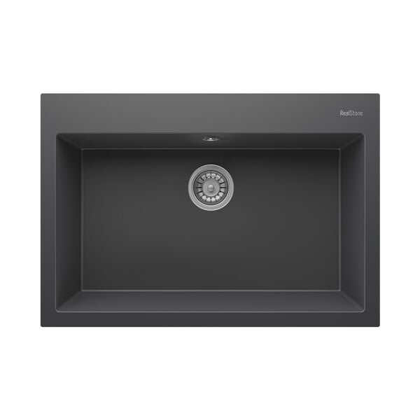 RealStone Didyma 77 Tezgah Üstü Granit Eviye Antrasit