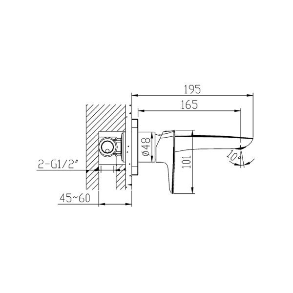 NEWARC - Life Ankastre Lavabo Bataryası Siyah 981571B