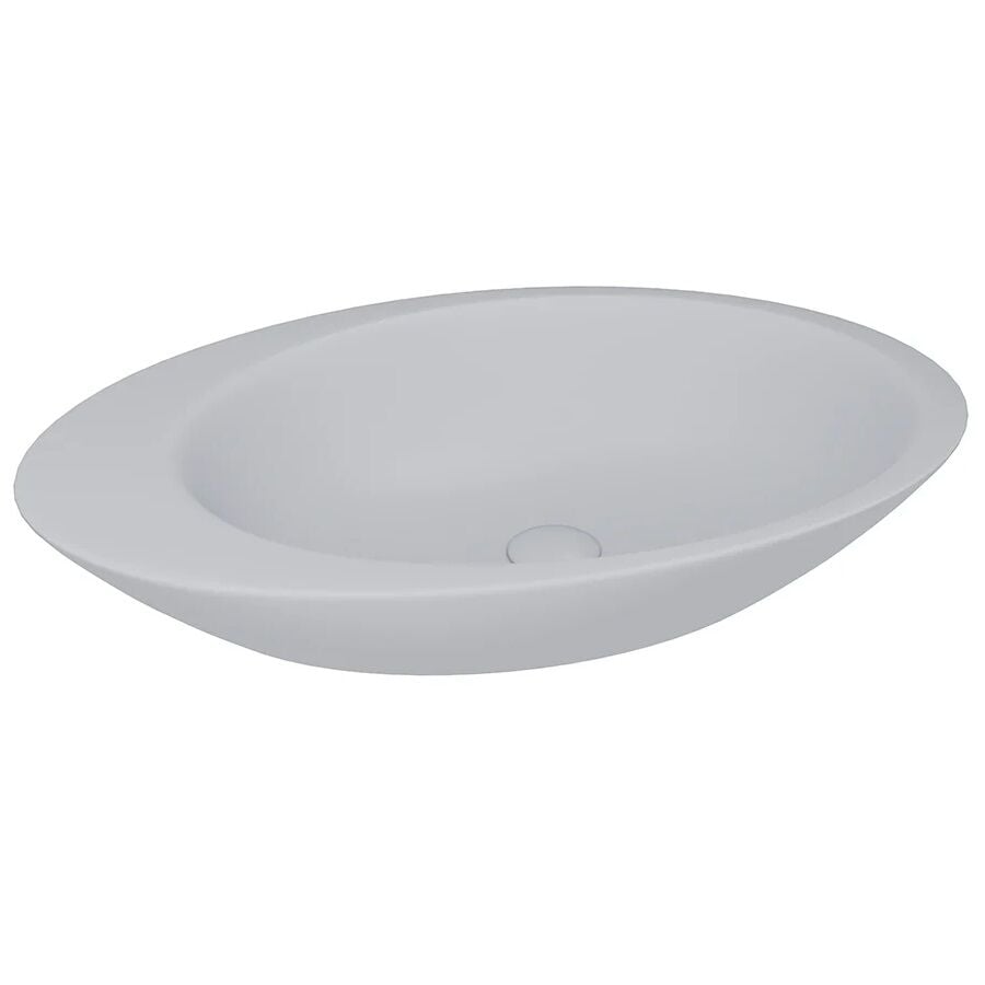 Lucco Gocce 74 cm Çanak Lavabo Mat Gümüş Gri