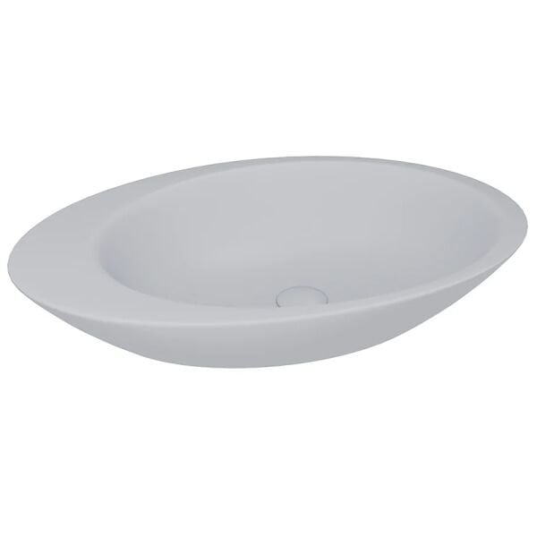 Lucco Gocce 74 cm Çanak Lavabo Mat Gümüş Gri