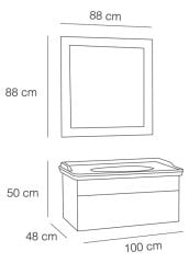 Fym Prada Banyo Dolabı 100 Cm