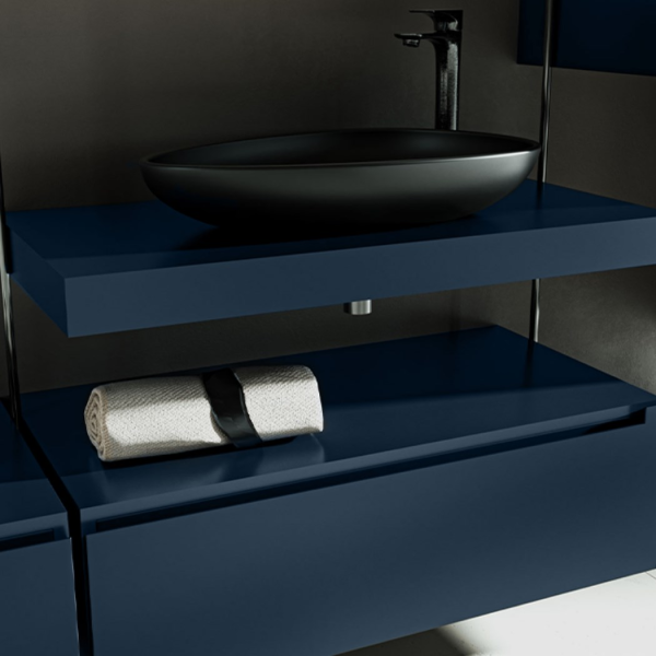 Belinza Set-10 180 cm Banyo Dolabı Gece Mavisi