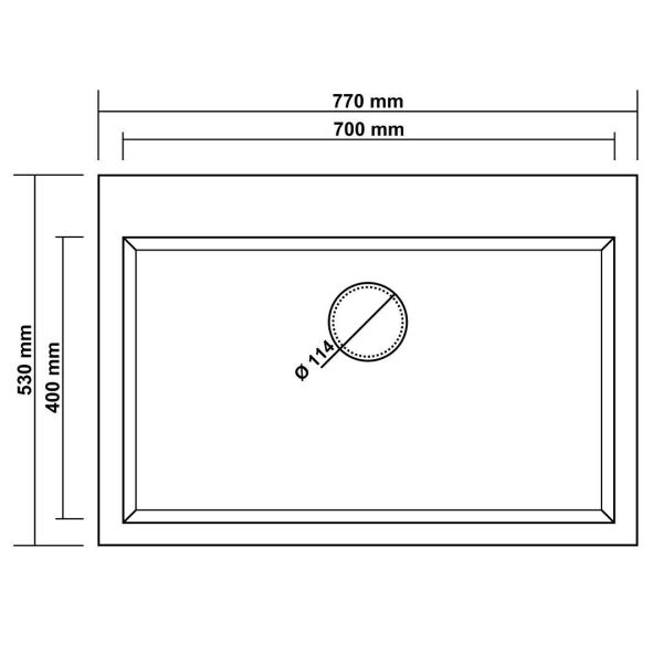 RealStone Didyma 77 Tezgah Üstü Granit Eviye Beyaz