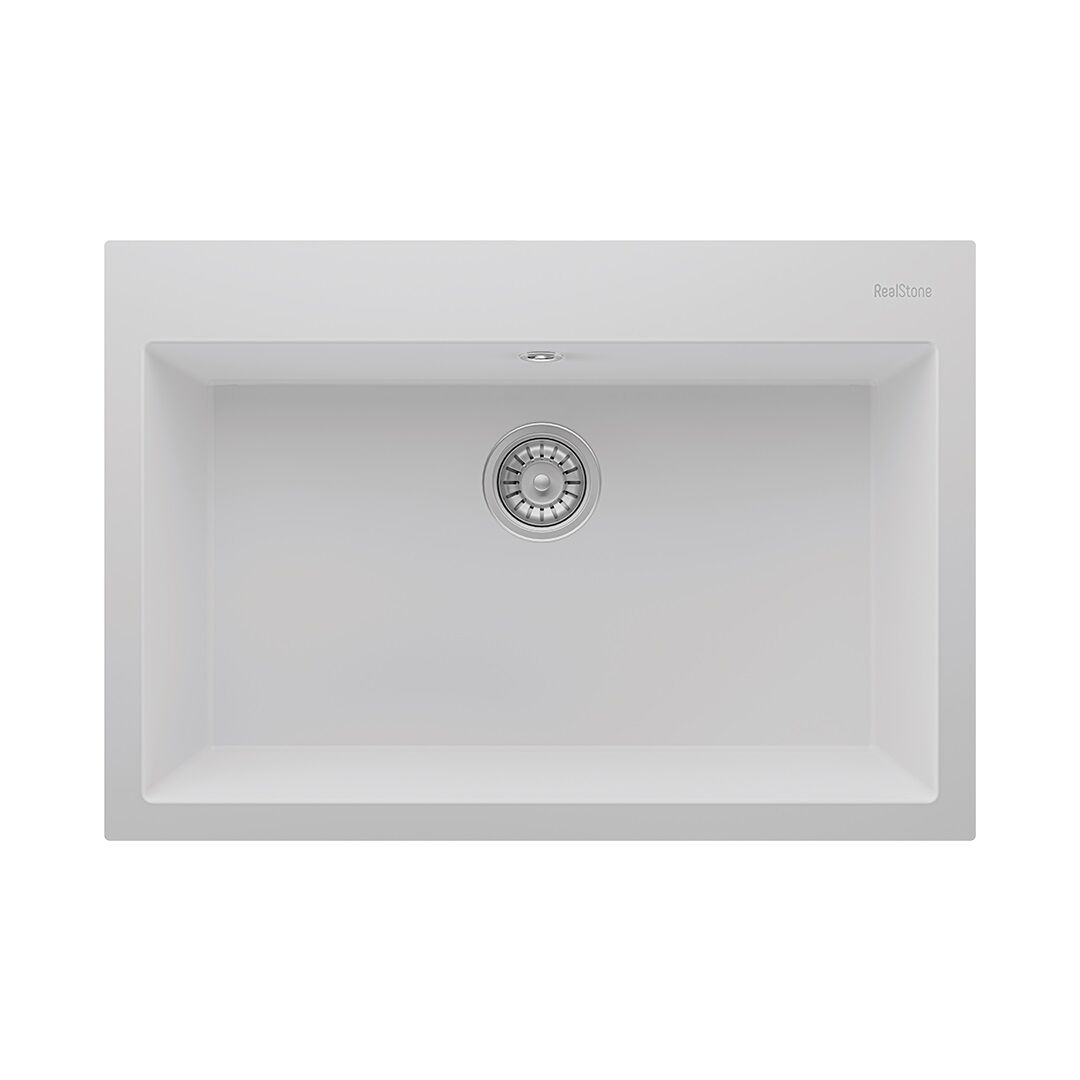 RealStone Didyma 77 Tezgah Üstü Granit Eviye Beyaz