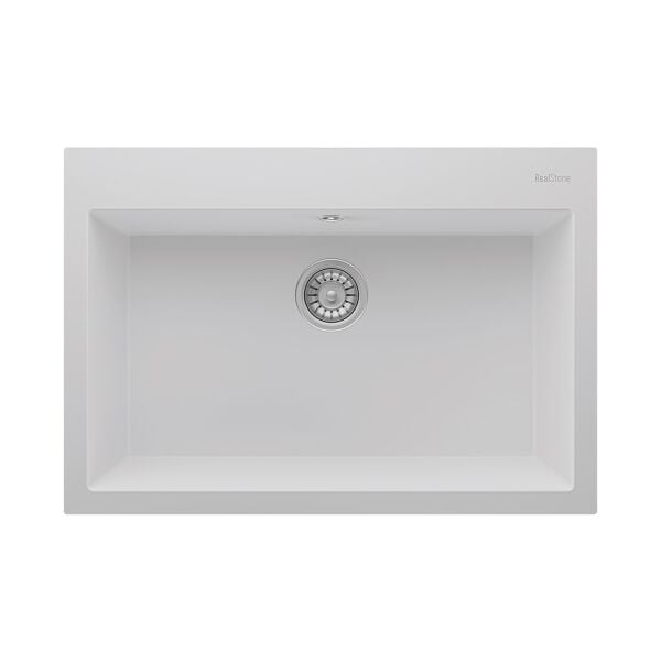 RealStone Didyma 77 Tezgah Üstü Granit Eviye Beyaz