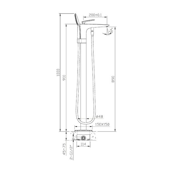 NEWARC - Life Tabandan Banyo Bataryası Beyaz 981516W