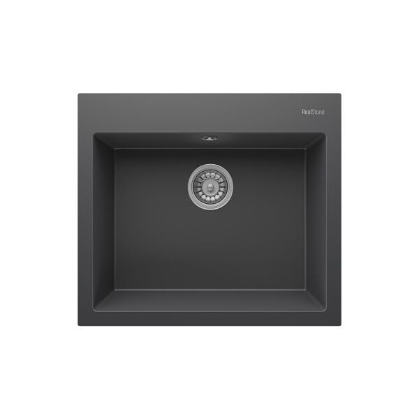 RealStone Didyma 60 Tezgah Üstü Granit Eviye Antrasit
