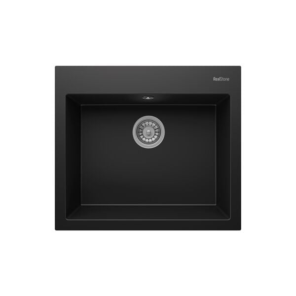 RealStone Didyma 60 Tezgah Üstü Granit Eviye Siyah