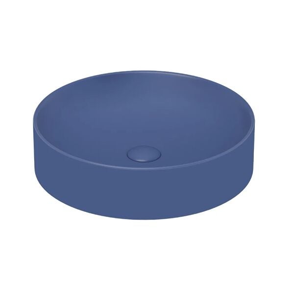 Lucco Lucente 43 cm Tezgah Üstü Lavabo Mat Petrol Mavi