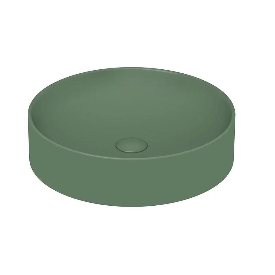 Lucco Lucente 43 cm Tezgah Üstü Lavabo Mat Yeşil