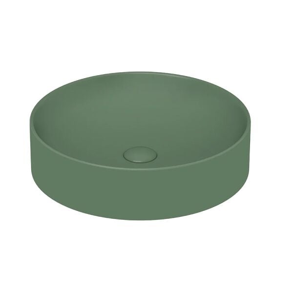Lucco Lucente 43 cm Tezgah Üstü Lavabo Mat Yeşil