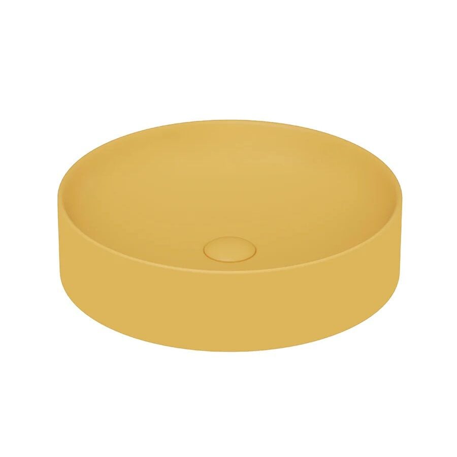 Lucco Lucente 43 cm Tezgah Üstü Lavabo Mat Hardal Sarı