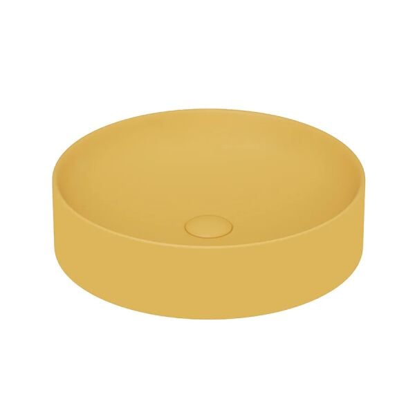 Lucco Lucente 43 cm Tezgah Üstü Lavabo Mat Hardal Sarı