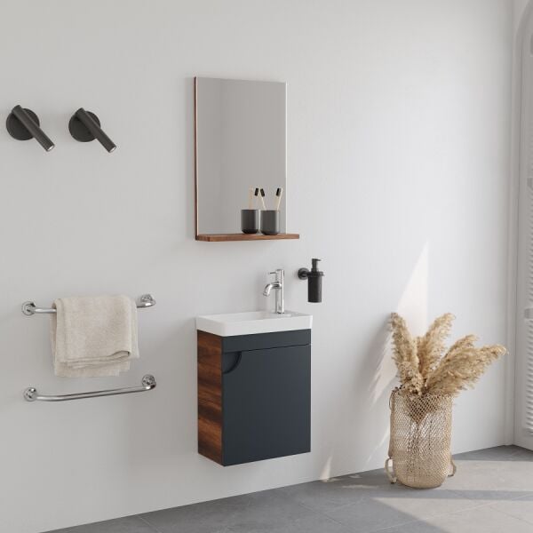 Smart Mini 40 cm Antrasit Banyo Dolabı