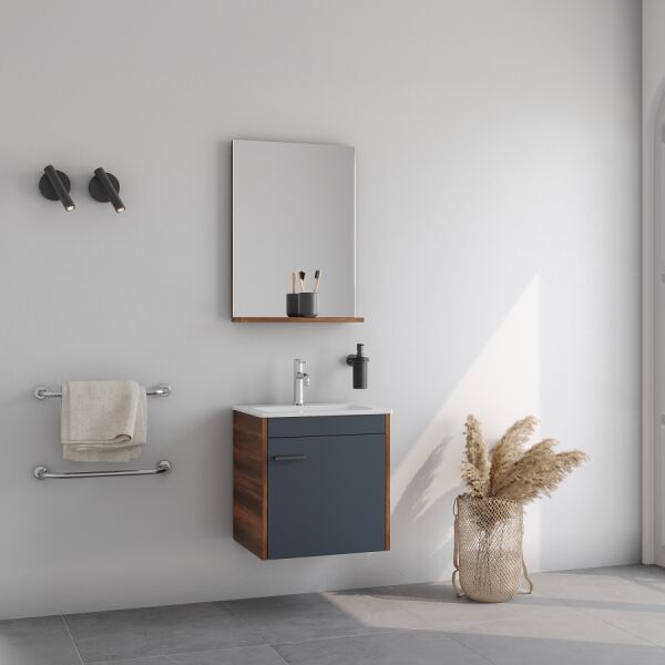 Smart Tika 50 cm Antrasit Banyo Dolabı
