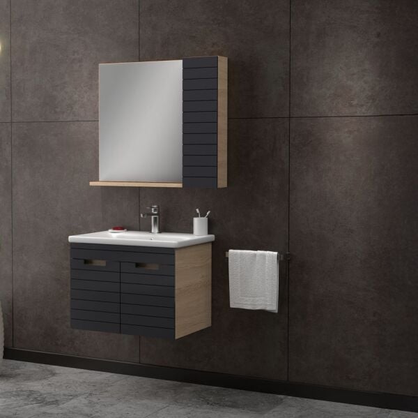 Smart Vega 65 cm Antrasit-Vega Banyo Dolabı