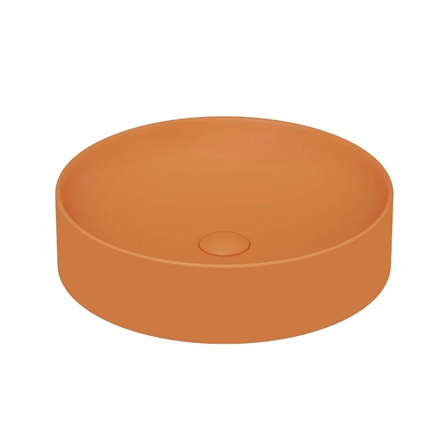 Lucco Lucente 43 cm Tezgah Üstü Lavabo Mat Turuncu