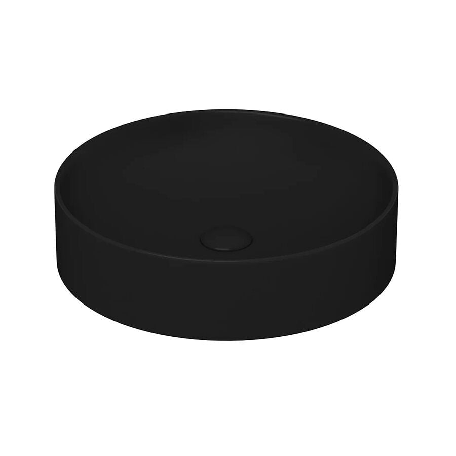 Lucco Lucente 43 cm Tezgah Üstü Lavabo Mat Siyah