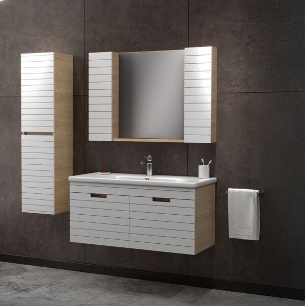 Smart Vega 100 cm Beyaz Banyo Dolabı