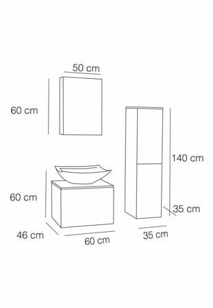 Fym  Cosmo Banyo Dolabı 60 Cm