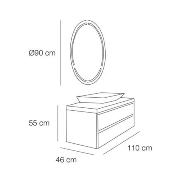 FYM Esse 110 cm Banyo Dolabı