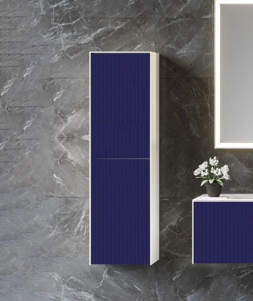 Orka Cube 160 cm Mat Lacivert Banyo Dolabı