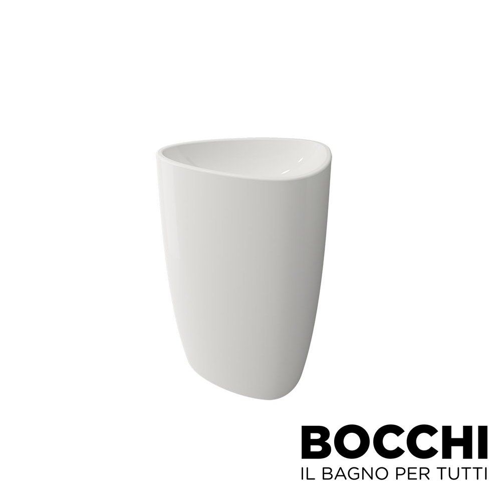 BOCCHI Etna Monoblok Lavabo, Parlak Beyaz
