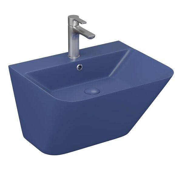 Lucco Moena 55 cm  Monoblok Lavabo, Mat Petrol Mavi